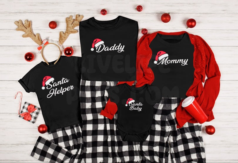 Matching Family Christmas Shirts – Personalized with Names for Festive Family Fun!