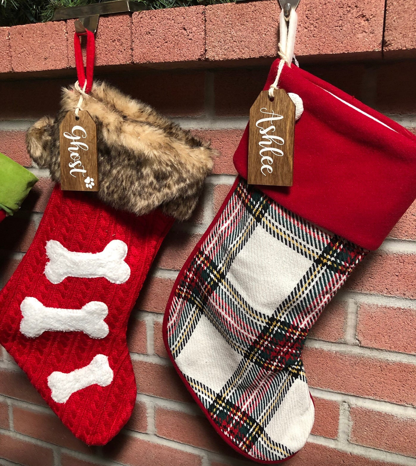 Wooden Stocking Tags (Set of 3) (Personalized)