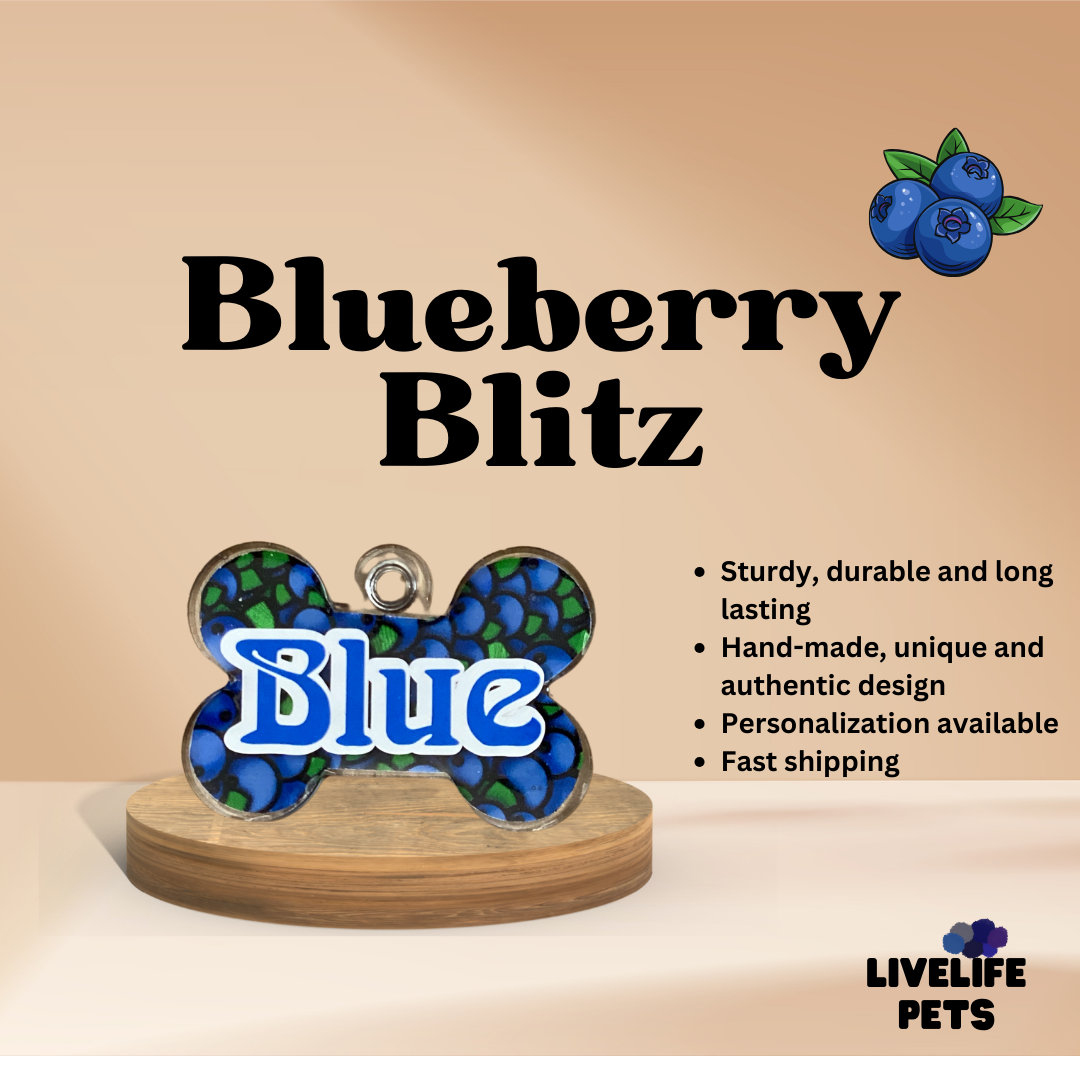 Blueberry Blitz- Pet Tag