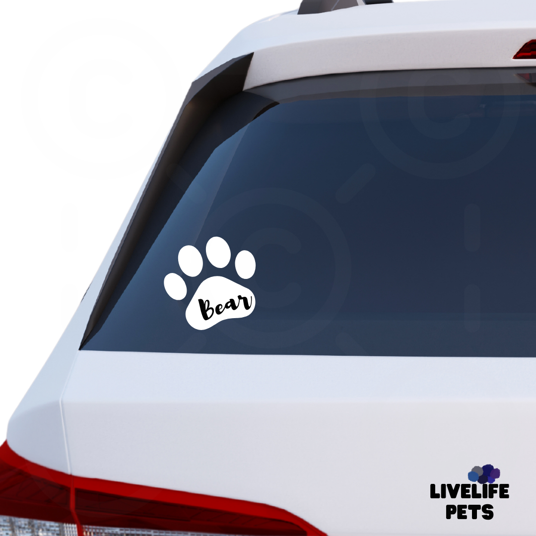 Paw Print Sticker- Personalized Decal