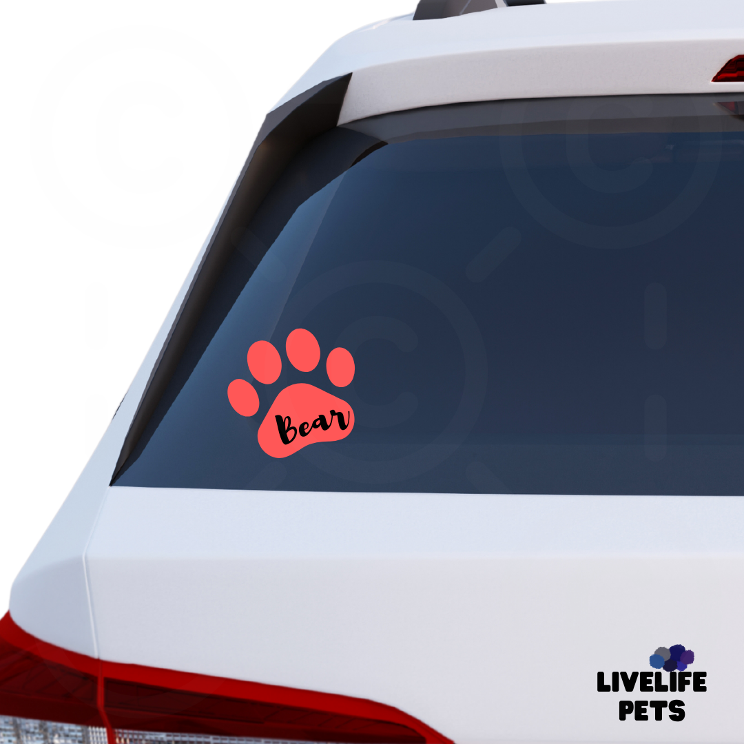 Paw Print Sticker- Personalized Decal