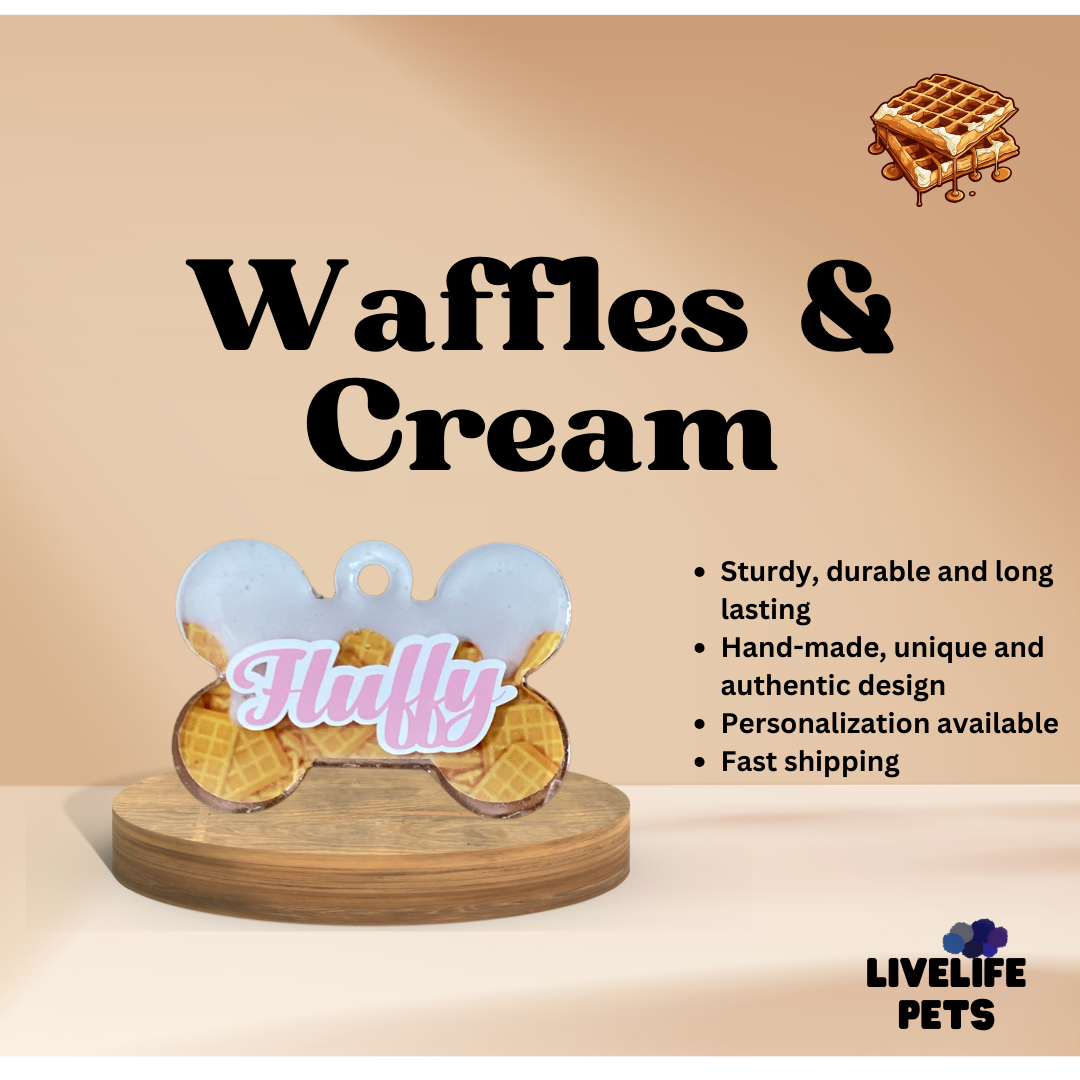 Waffles and Cream - Pet Tag